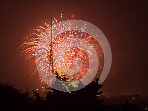 Fireworks on the Guy Fawkes Night