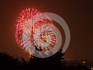 Fireworks on the Guy Fawkes Night