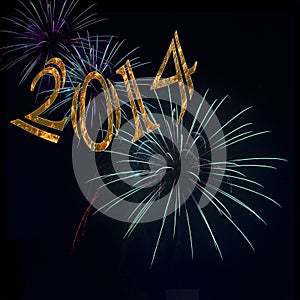 Fireworks Happy New Year 2014