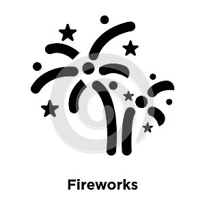 Fireworks icon vector isolated on white background, logo concept