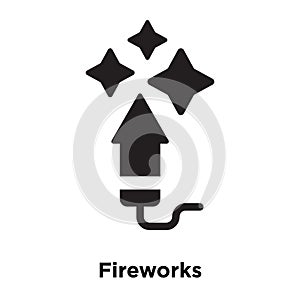 Fireworks icon vector isolated on white background, logo concept