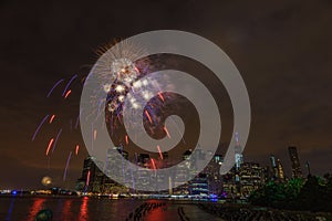 fireworks of independence day 4th of july Brooklyn Old Pier photo