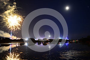 Fireworks at the Isle of Wight Festival