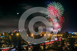 Fireworks on Israel\'s Independence Day. Beer Sheva. photo