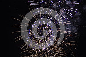 Fireworks light up the sky