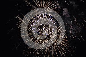 Fireworks light up the sky