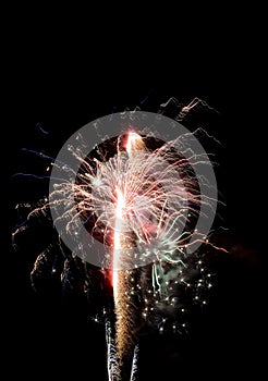 Fireworks light up the sky