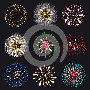 Fireworks mock up isolated