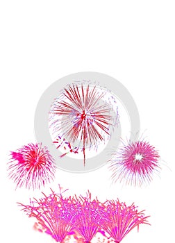 fireworks new year celebrate - beautiful colorful firework isol