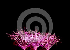 fireworks new year celebrate - beautiful colorful firework isol