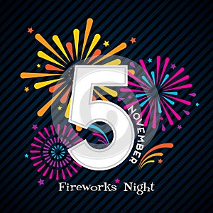 Fireworks Night Design for 5th November