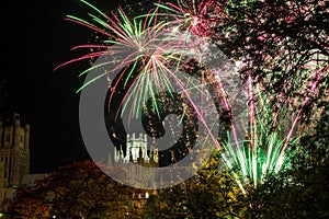 Fireworks over the Cathederal at Ely