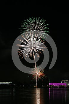 Fireworks over the danube in Linz, Austria #8 photo