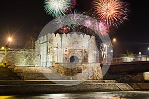 Fireworks over Fortress of Nis in Serbia photo
