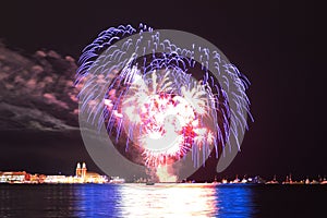 Fireworks over Lake Michigan