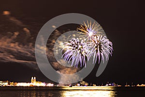Fireworks over Lake Michigan