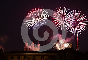 Fireworks over Lyon