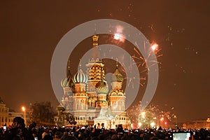 Fireworks over the Moscow Kremlin