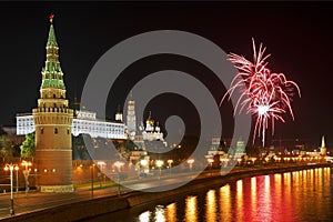 Fireworks over the Moscow Kremlin