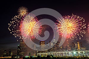 Fireworks over New York