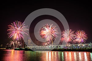 Fireworks over New York