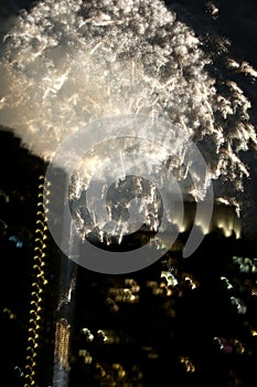 Fireworks over New York City