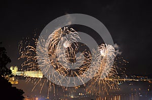 Fireworks over the river