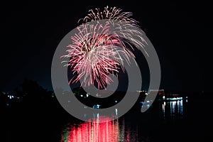 The Fireworks over the river