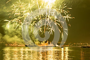 Fireworks over Sevastopol Bay