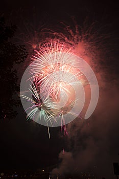 Fireworks celebration over Ohio River