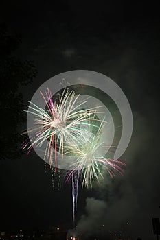 Fireworks celebration over Ohio River