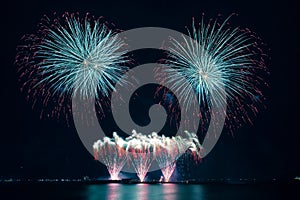 Fireworks on pyro musical photo