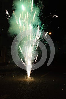 Fireworks are religious activities for Indian celebration of diwali festival. This flower pot cracker is one of kids favorite!