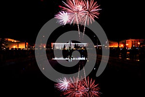 Fireworks salute celebration reflections