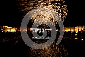 Fireworks salute celebration reflections