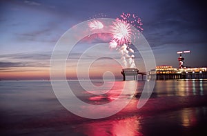 Fireworks at sea