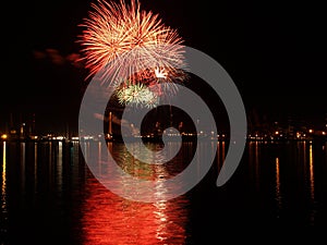 Fireworks in sea festival