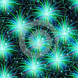 Fireworks Seamless Pattern