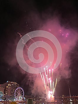 Fireworks show in Darling Harbour, Sydney