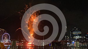 Fireworks show in Darling Harbour, Sydney