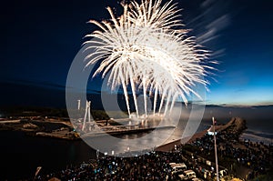 The fireworks show in Ustka