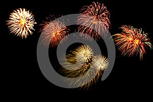 Fireworks Stock Image In Black Background