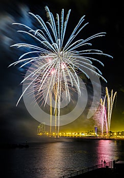 Fireworks to celebrate the Day of Mercy 2014 in Barcelona