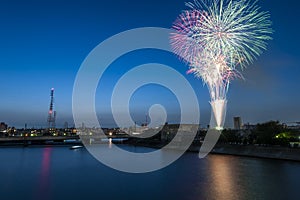 Fireworks at Tsurumi, Japan