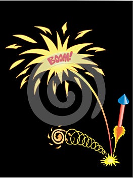 Fireworks Vector Illustration