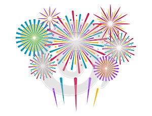 Fireworks vector illustration.