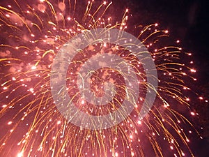 Fireworks at the Villaviciosa de OdÃÂ³n festivities photo