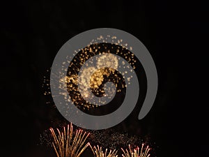Fireworks at the Villaviciosa de OdÃ³n festivities