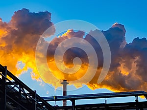 Firey Clouds  in the sky