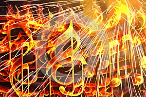 Firey Musical Notes